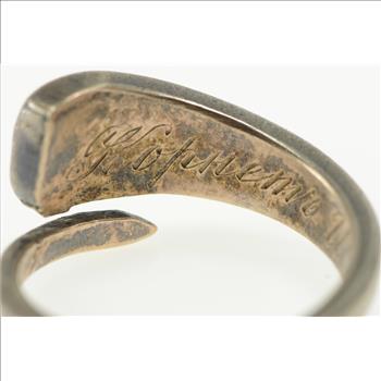 Sterling Silver Art Deco Russian Antique 1917 Bolshevik Ring, Size 8.25