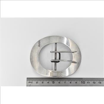 Sterling Silver Art Deco William B Kerr & Co Monogram Oval Belt Buckle