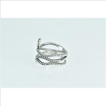 Sterling Silver Authentic Pandora Swirling Snake Serpent Ring, Size 5.5