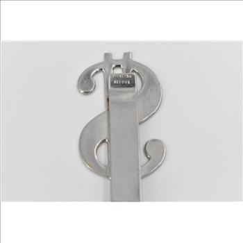 Sterling Silver Avedon Dollar Sign $ Money Cash Bill Fold Money Clip