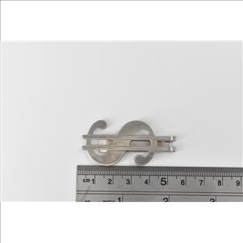 Sterling Silver Avedon Dollar Sign $ Money Cash Bill Fold Money Clip