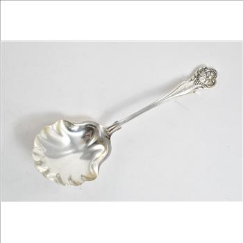 Sterling Silver Bailey Banks & Biddle G Monogram Serving Spoon 8.75