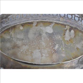 Sterling Silver Bailey Banks & Biddle Pierced Oval Serving Basket Bowl