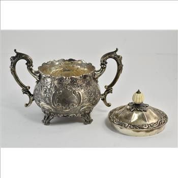 Sterling Silver Barker Brothers Silver Ltd Lidded Sugar
