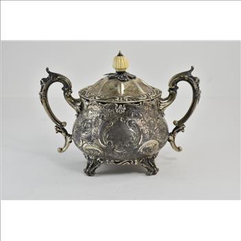 Sterling Silver Barker Brothers Silver Ltd Lidded Sugar