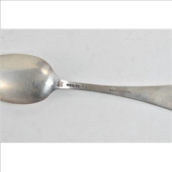 Sterling Silver Benj J. Mayo Engraved Peony Flower Tea Spoon