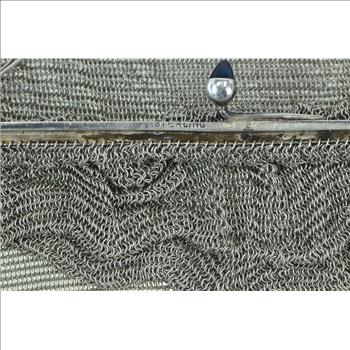 Sterling Silver Binder Bros. Inc. Sapphire Mesh Purse Hand Bag