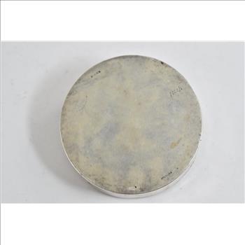 Sterling Silver Birks Sterling Wreath Round Pill Trinket Box