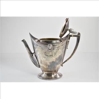 Sterling Silver Black Starr & Frost Gorham Greek Motif Teapot