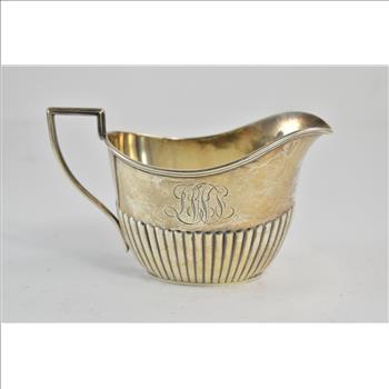 Sterling Silver Black Starr & Frost L W F Monogram Creamer