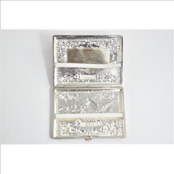 Sterling Silver Borobudur Buddhist Temple Indonesia Cigarette Case