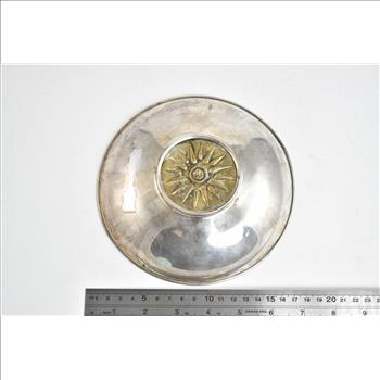 Sterling Silver Bronze Greek Nymph Faun Bowl Trinket Dish