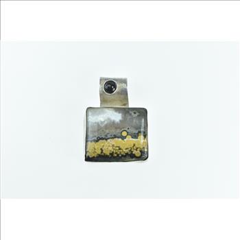 Sterling Silver Bumblebee Jasper Cat's Eye Southwestern Pendant
