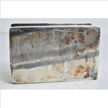 Sterling Silver C P Monogram Cursive Initial Vintage Wood Lined Trinket Box