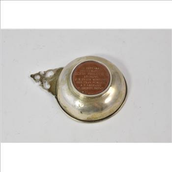 Sterling Silver Cartier 1841 France Railway Copper Medal Baby Porringer