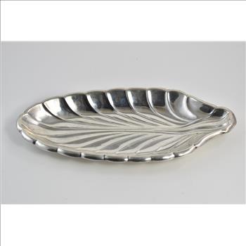 Sterling Silver Cartier American Silver Oblong Leaf Form Dish