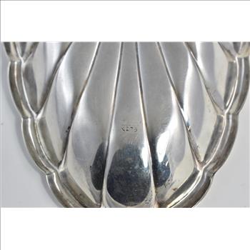 Sterling Silver Cartier American Silver Oblong Leaf Form Dish