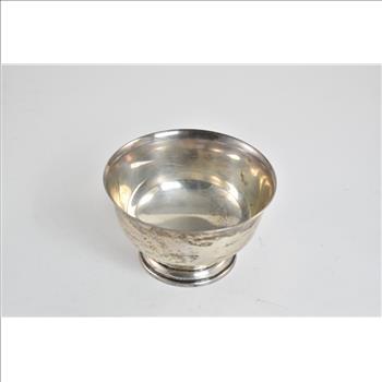 Sterling Silver Cartier Paul Revere Reproduction Footed Bowl H Monogram