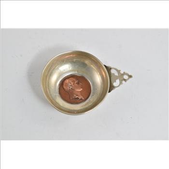 Sterling Silver Cartier Pouringer Bronze Italian Coin Baby Bowl
