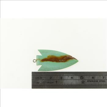 Sterling Silver Carved Turquoise Arrowhead Vintage Charm/Pendant