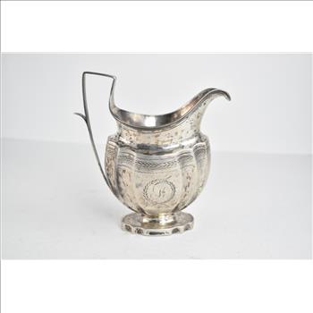 Sterling Silver Charles Louis Boehme 1800s Monogram Creamer