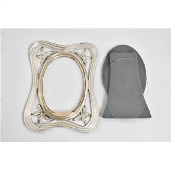 Sterling Silver Chinese Sterling Oval Butterfly Picture Frame 7x5