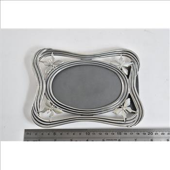 Sterling Silver Chinese Sterling Oval Butterfly Picture Frame 7x5