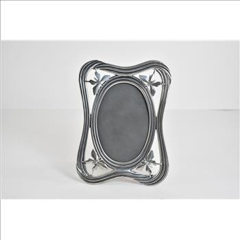 Sterling Silver Chinese Sterling Oval Butterfly Picture Frame 7x5