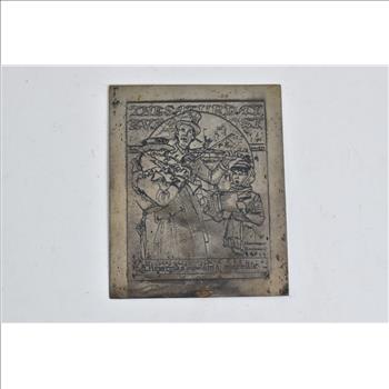 Sterling Silver Christmas Card Rockwell Saturday Evening Post