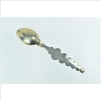 Sterling Silver Church of Our Savior Copenhagen Denmark Enamel Spoon