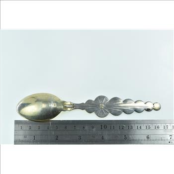 Sterling Silver Church of Our Savior Copenhagen Denmark Enamel Spoon