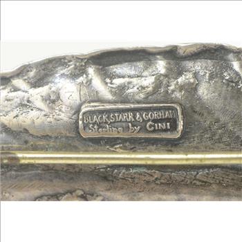 Sterling Silver Cini Black Starr & Gorham Art Nouveau Leaf Pin/Brooch