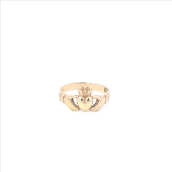 Sterling Silver Claddagh Traditional Loyalty Symbol Promise Ring, Size 5.25