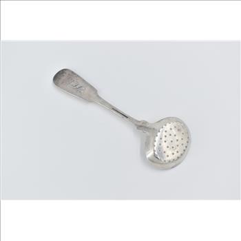 Sterling Silver Clark Coit & Cargill Sugar Sifter Sieve Spoon