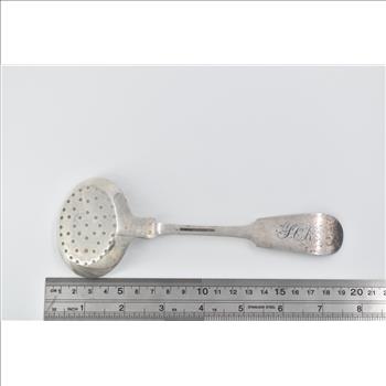 Sterling Silver Clark Coit & Cargill Sugar Sifter Sieve Spoon
