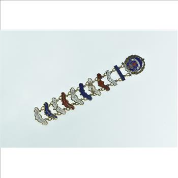 Sterling Silver Cross Crown Moravian Church Sunday School Pin/Brooch