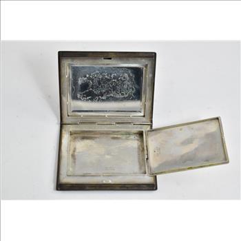 Sterling Silver D K C Monogram Powder Mirror Engraved Make Up