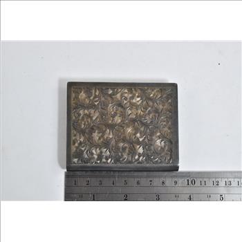 Sterling Silver D K C Monogram Powder Mirror Engraved Make Up