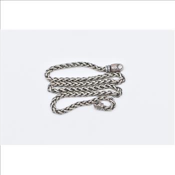 Sterling Silver David Yurman Designer Wheat Palma Chain Necklace 16