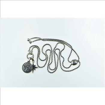 Sterling Silver David Yurman Maritime Star Three of Life Necklace 35