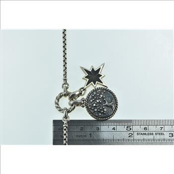 Sterling Silver David Yurman Maritime Star Three of Life Necklace 35