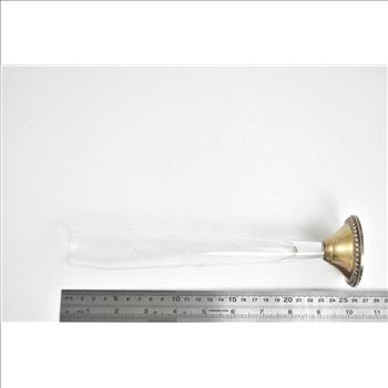 Sterling Silver Duchin Creation Weighted Glass Bud Flute Vase