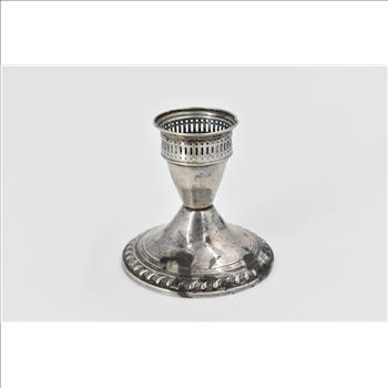 Sterling Silver Duchin Creation Weighted Ornate Candle Stick Holder