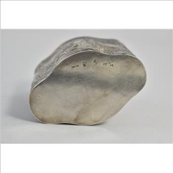 Sterling Silver Dutch Celebration Scene Ornate Tea Caddy