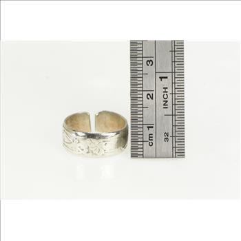 Sterling Silver DW SS Native American Spoon Ring, Size 7.5