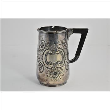 Sterling Silver EG Webster & Son Ornate Floral Scroll Engraved Creamer