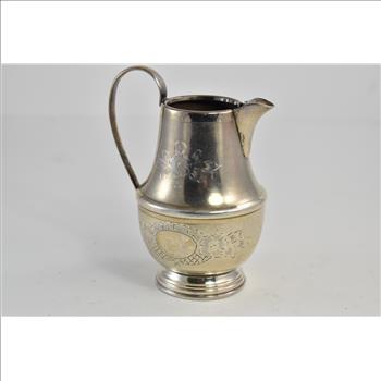 Sterling Silver Egyptian Silver Floral Engraved Creamer