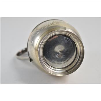 Sterling Silver Egyptian Silver Floral Engraved Creamer