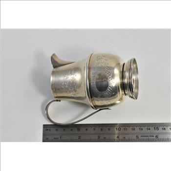 Sterling Silver Egyptian Silver Floral Engraved Creamer