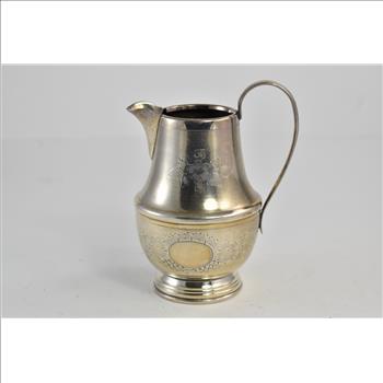 Sterling Silver Egyptian Silver Floral Engraved Creamer